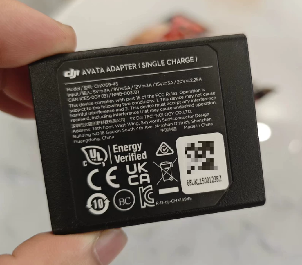 Power adapter for DJI Avata