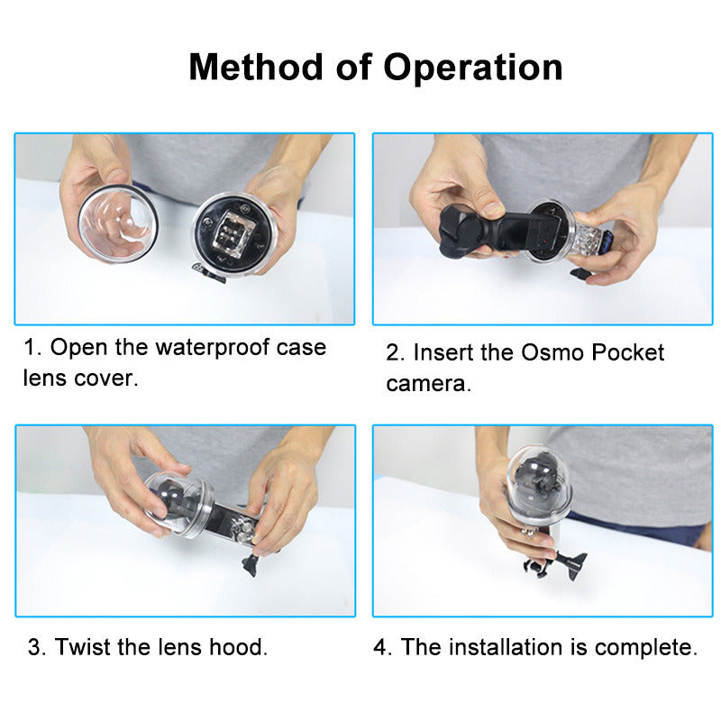 Underwater Waterproof Housing Diving Case Cover For DJI Osmo Pocket