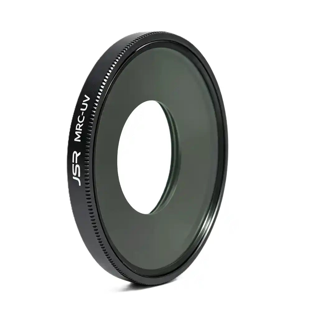 Black and silver aviation‑alloy lens cover for DJI Action4 Action5Pro
