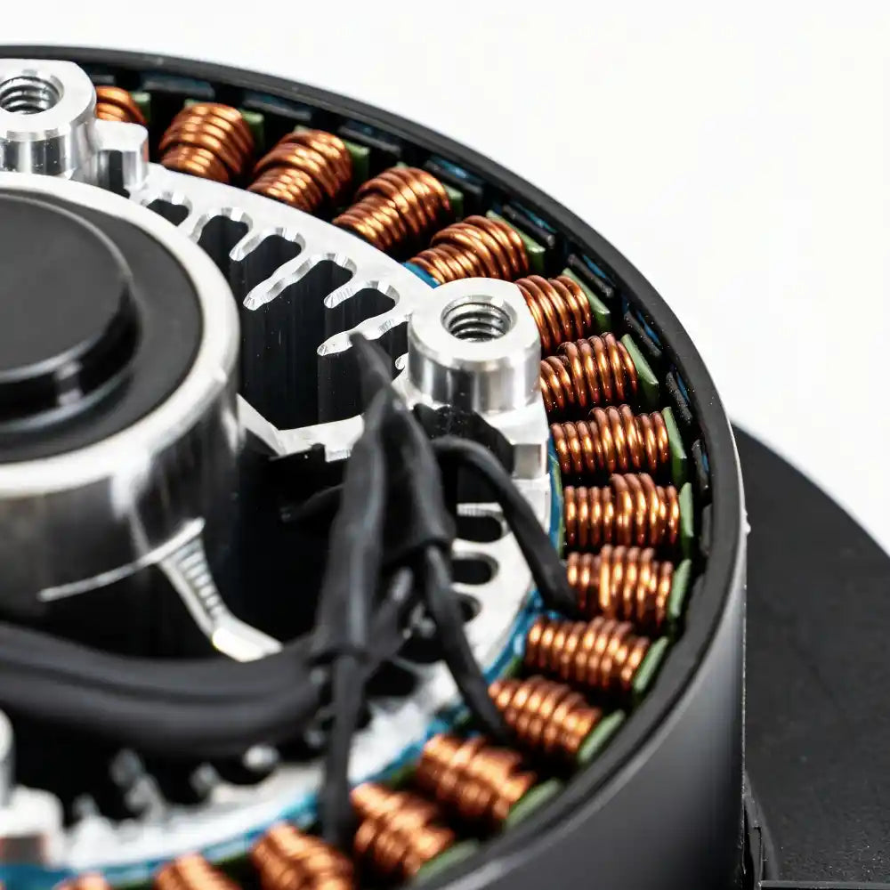 Detail of factory locked woven power cable and gold-plated anti-rust plug terminal of DJI T25 T25P replacement motor