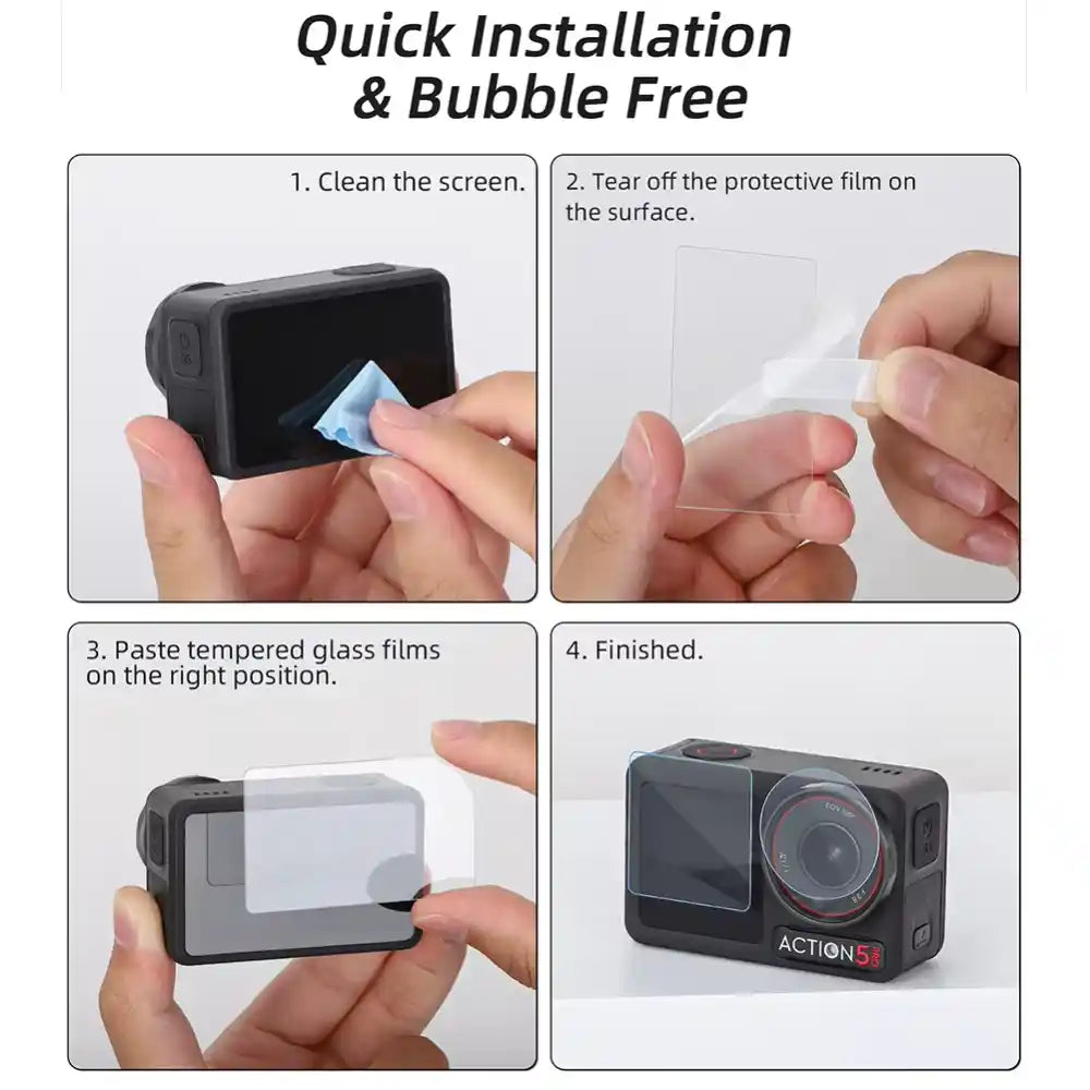 2 Set Lens Screen Protector for DJI Osmo Action 5 Pro