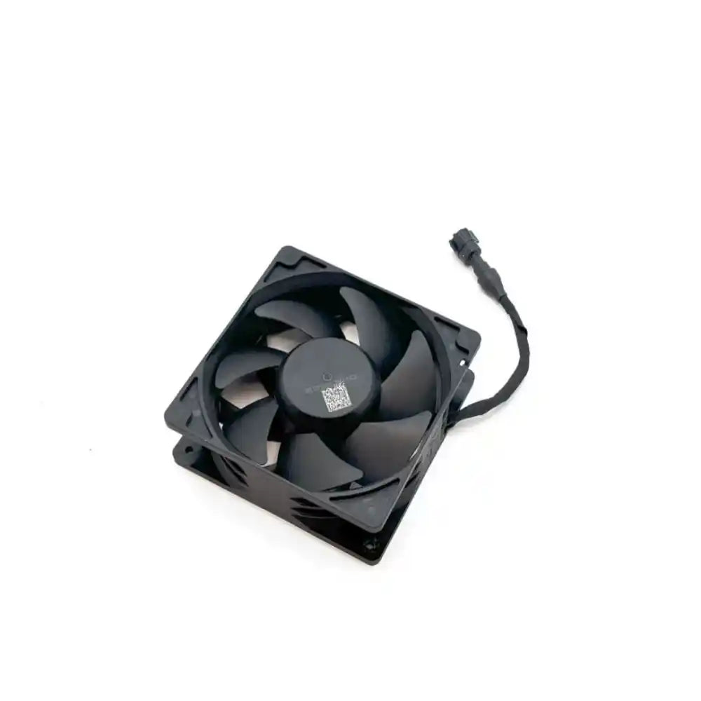 Close-up of agricultural drone battery cooling fan blades