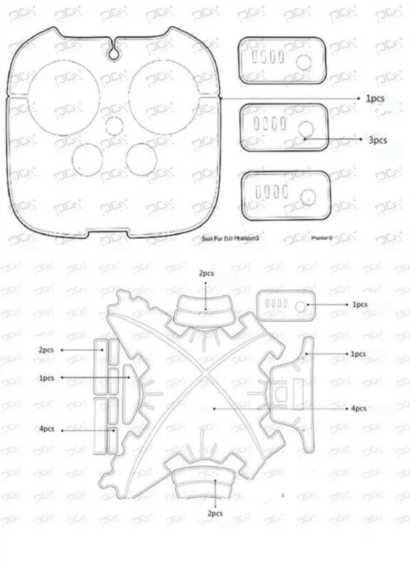 Body Skin Stickers For Phantom 3