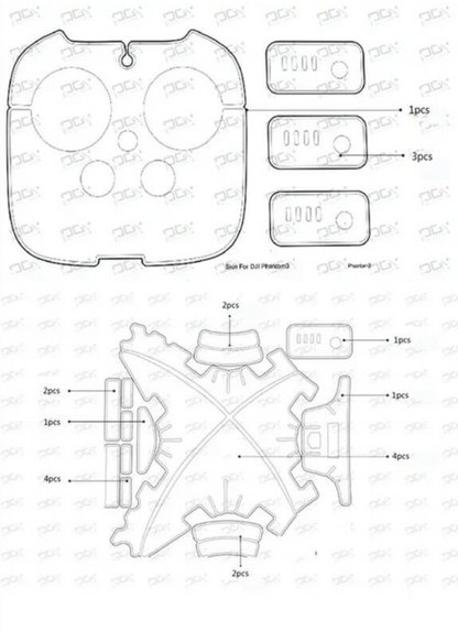 Body Skin Stickers For Phantom 3