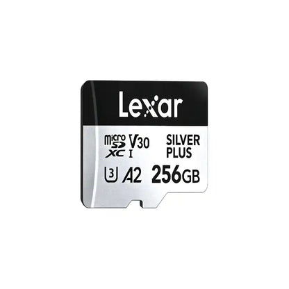 256GB SILVER PLUS V30 A2 UHS-I microSDXC Card for DJI Drones | Lexar
