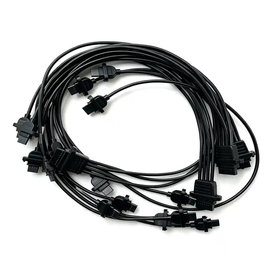 DJI Agras T16 genuine original spraying board water pump cable full set top view, OEM factory brand new drone spare part, 4K pure white background product photo