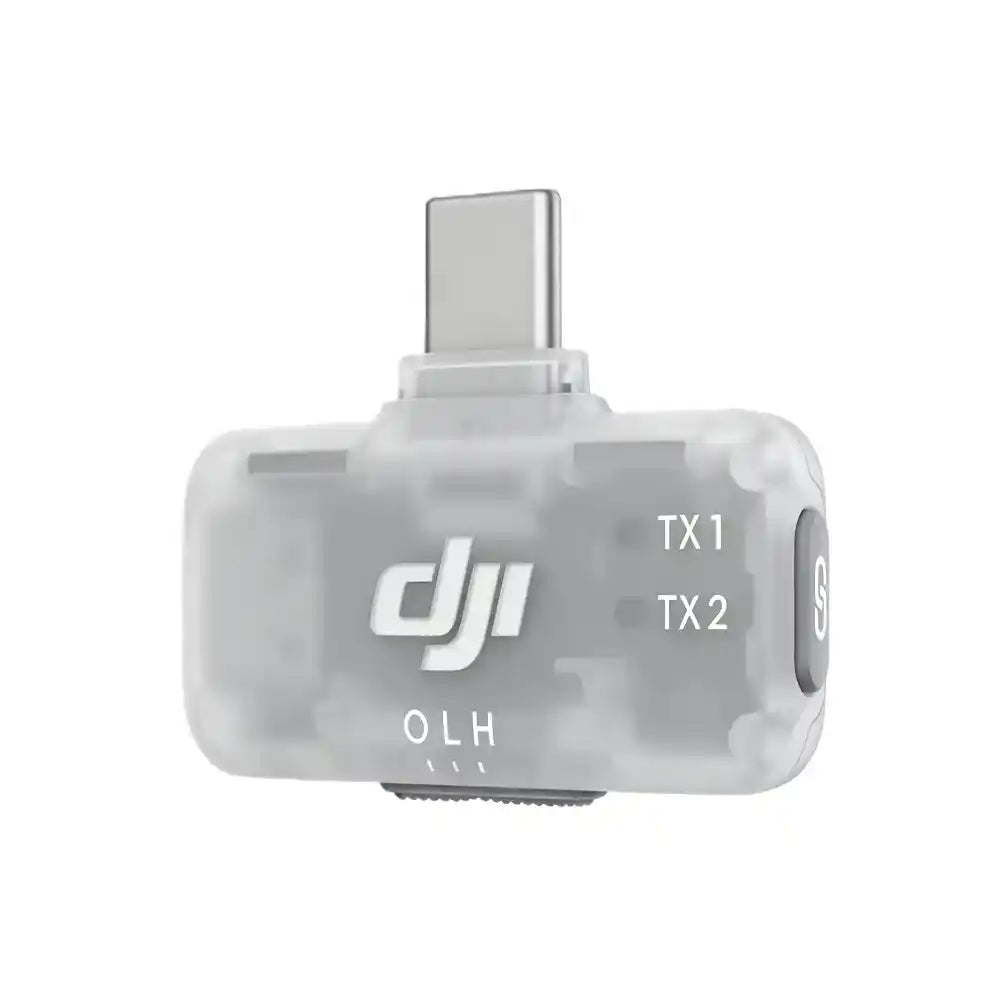 Plug-and-play connection effect of DJI Mic mobile receiver on Type-C Android smartphones without extra software
