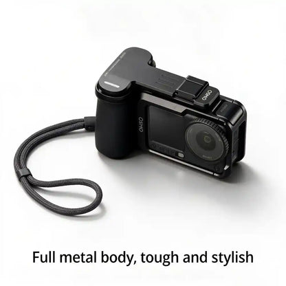 DJI Osmo Action 6 camera with street grip and cold shoe button