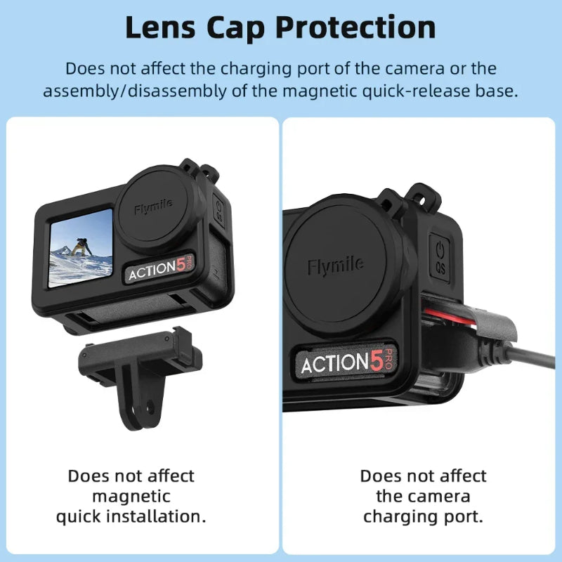 Flymile Silicone Protective Case For DJI Osmo Action 3 4/5 Pro