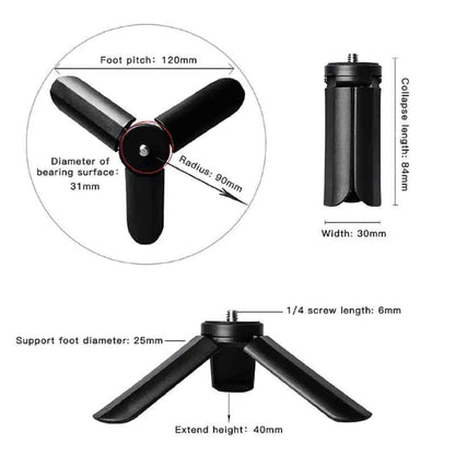 Compact foldable mini tripod easy carry for outdoor vlog shooting with Osmo series