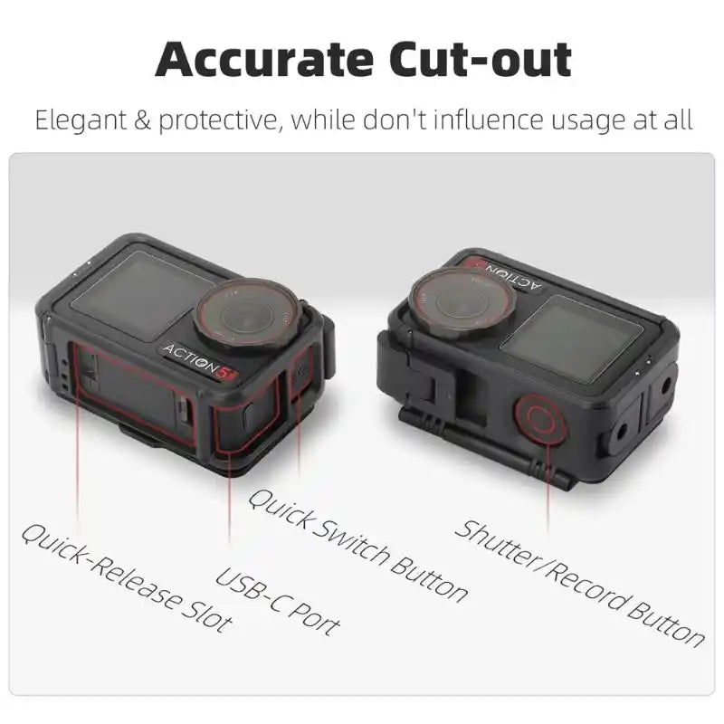 Housing Case with Sun Hood For DJI OSMO Action 5 Pro/4/3