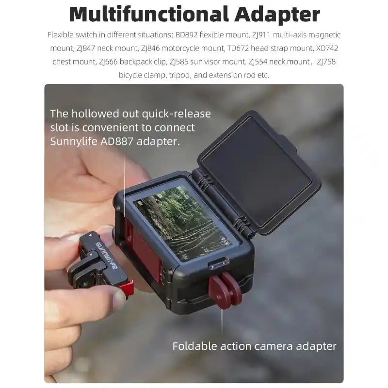 Housing Case with Sun Hood For DJI OSMO Action 5 Pro/4/3