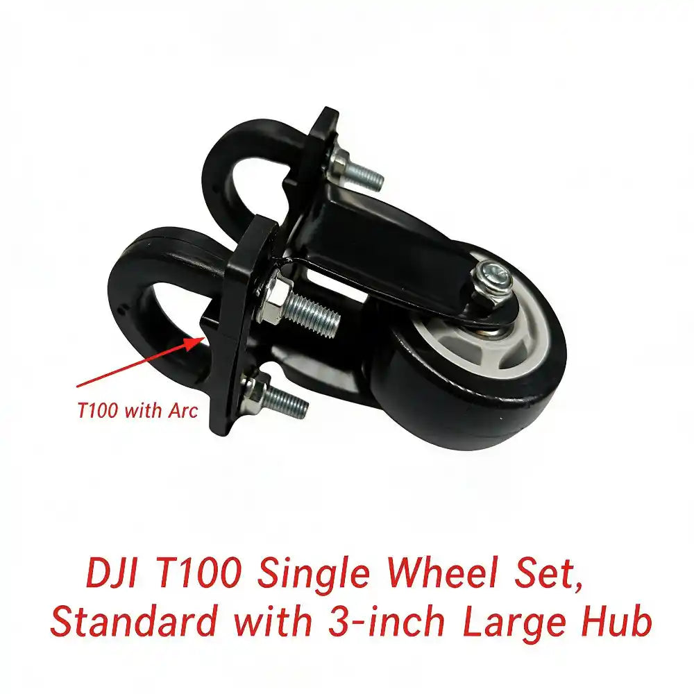 Latest anti-slip shockproof push-pull transport caster wheel full white background, fit DJI Agras T100 T70 T70P T60 agricultural drone