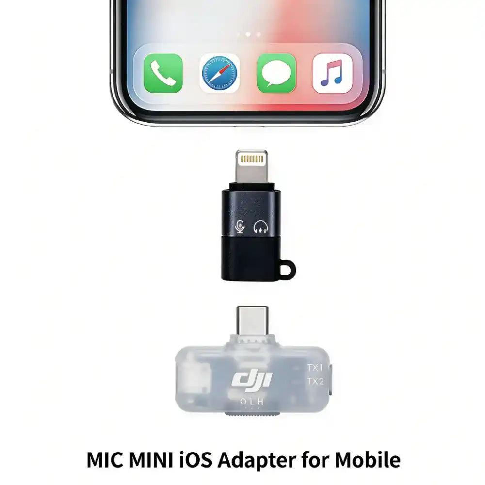 Direct plug adapter fits DJI Mic Mini camera version receiver, stable audio signal for outdoor field recording