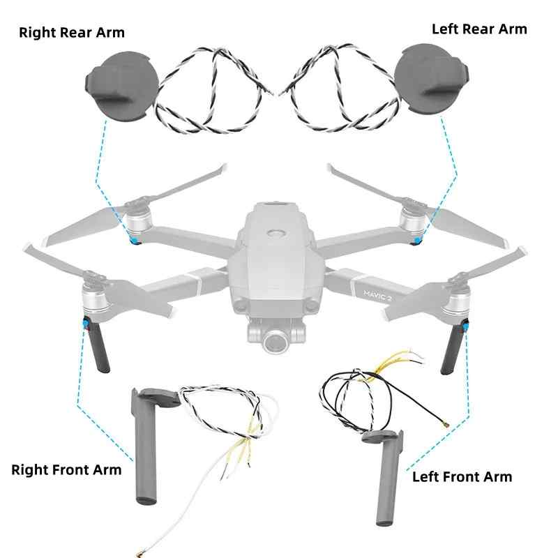 DJI Mavic 2 series motor arm landing gears spare parts flat lay display