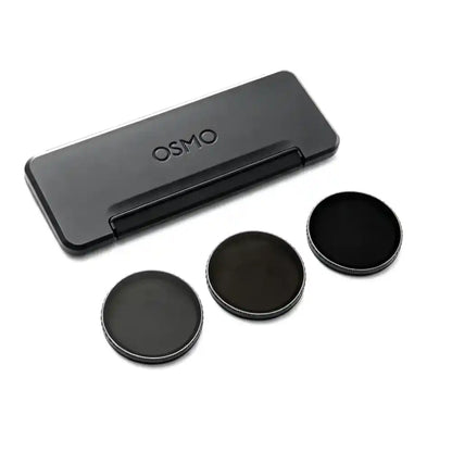 Portable storage case holding Osmo Action 6 ND8 ND16 ND32 neutral density filters
