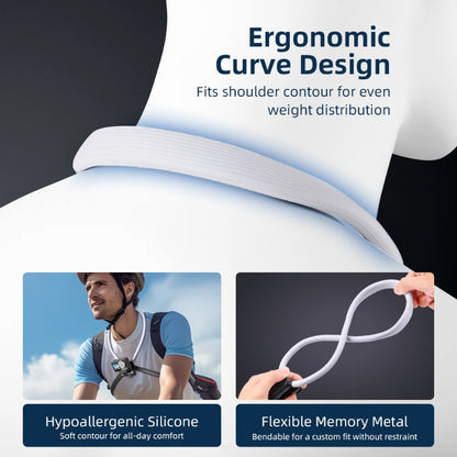 Flymile Neck Mount Holder for DJI Osmo Nano/DJI Action 5 Pro/Osmo Action 4/Action 3/Osmo 360 series