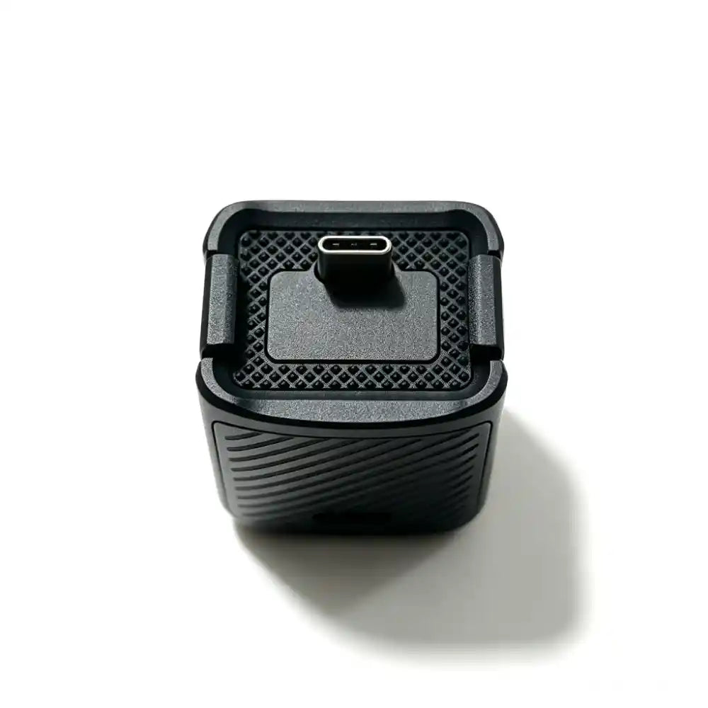 Bottom view of 1/4 standard screw thread hole on OEM DJI Osmo Pocket 3 grip handle