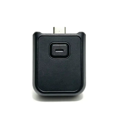 Original DJI Osmo Pocket 3 1/4 inch thread handle mount base, matte black OEM replacement accessory with Type-C expansion port