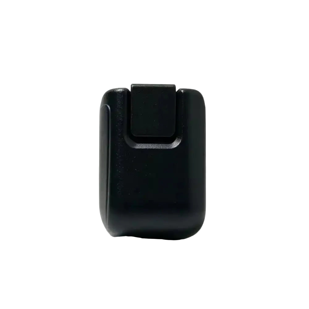 Close-up of unlock snap button on DJI Pocket 3 original 1/4 thread grip handle