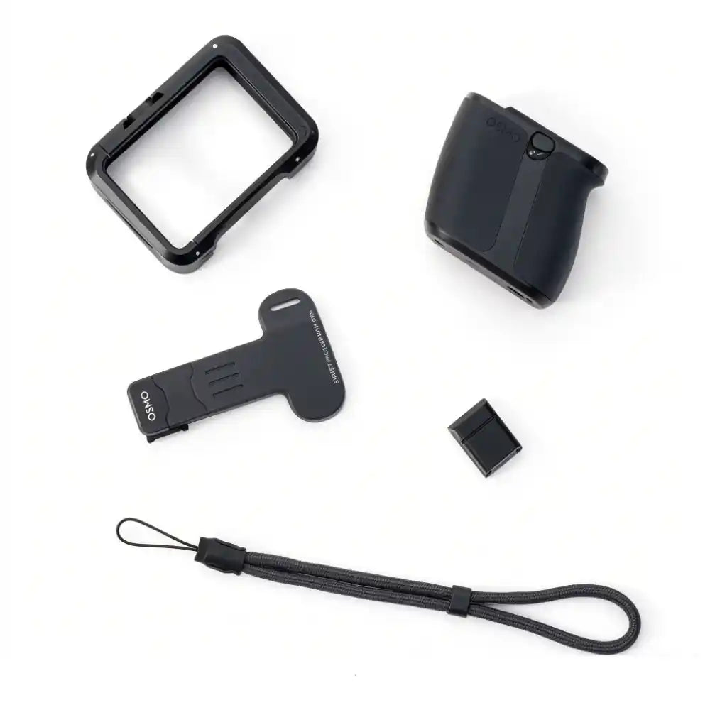 All accessories for DJI Osmo Action 6 street handle kit, white background