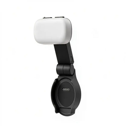 White background mini magnetic fill light accessory compatible with DJI Osmo Pocket 4 handheld gimbal camera for vlog portrait shooting