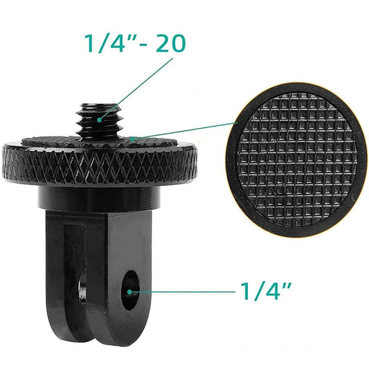 1/4 Inch Screw Tripod Adapter 360 Rotating Mount Holder For Go Pro/Insta 360/ DJI OSMO 360 Camera Accessories