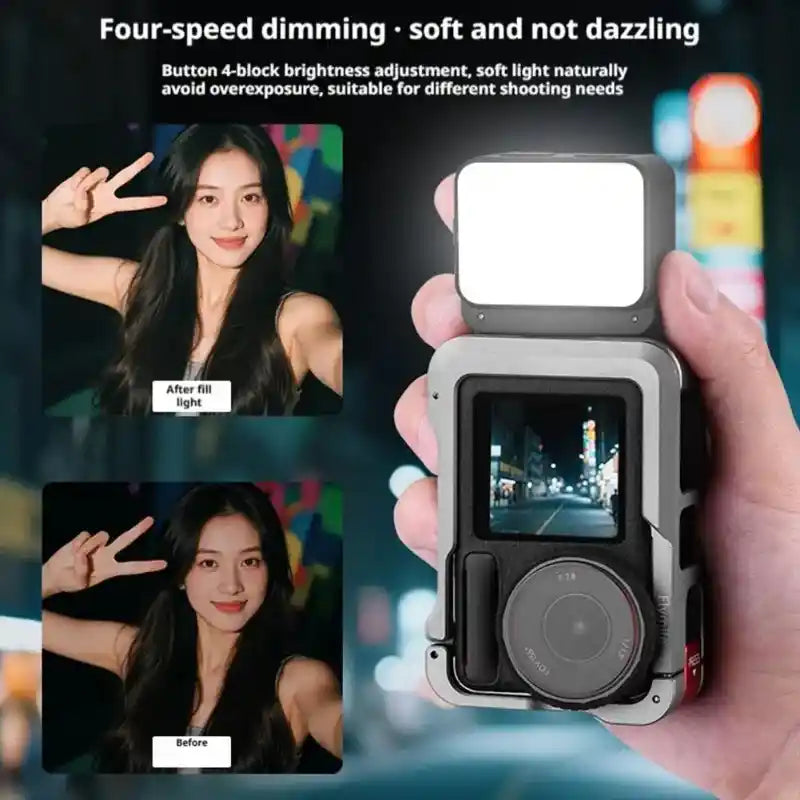 Fill Light LED Camera Video Light for DJI Pocket 3/Action 4/5 Pro