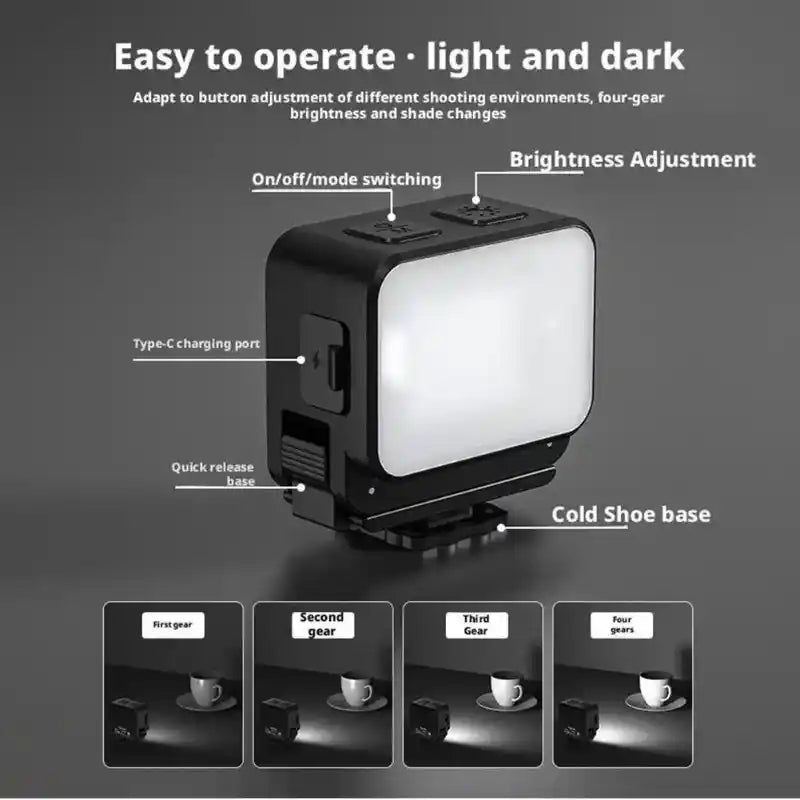 Fill Light LED Camera Video Light for DJI Pocket 3/Action 4/5 Pro