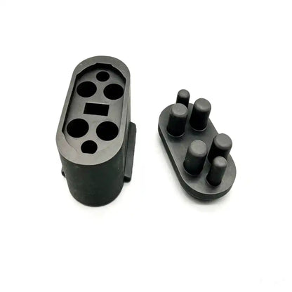 Inner structure close-up of T60 battery socket rubber cover, precise mold rubber protector for DJI Agras T60 drone power board interface